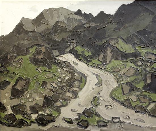 § Sir Kyffin Williams RA KBE (1918-2006) Mountain path 20 x 24in.